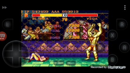 Street Fighter II Turbo: Hyper Fighting Blanka vs Vega luta completa