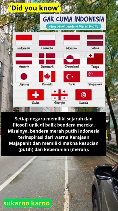 Gak cuma indonesia yang pakai bendera merah putih #info