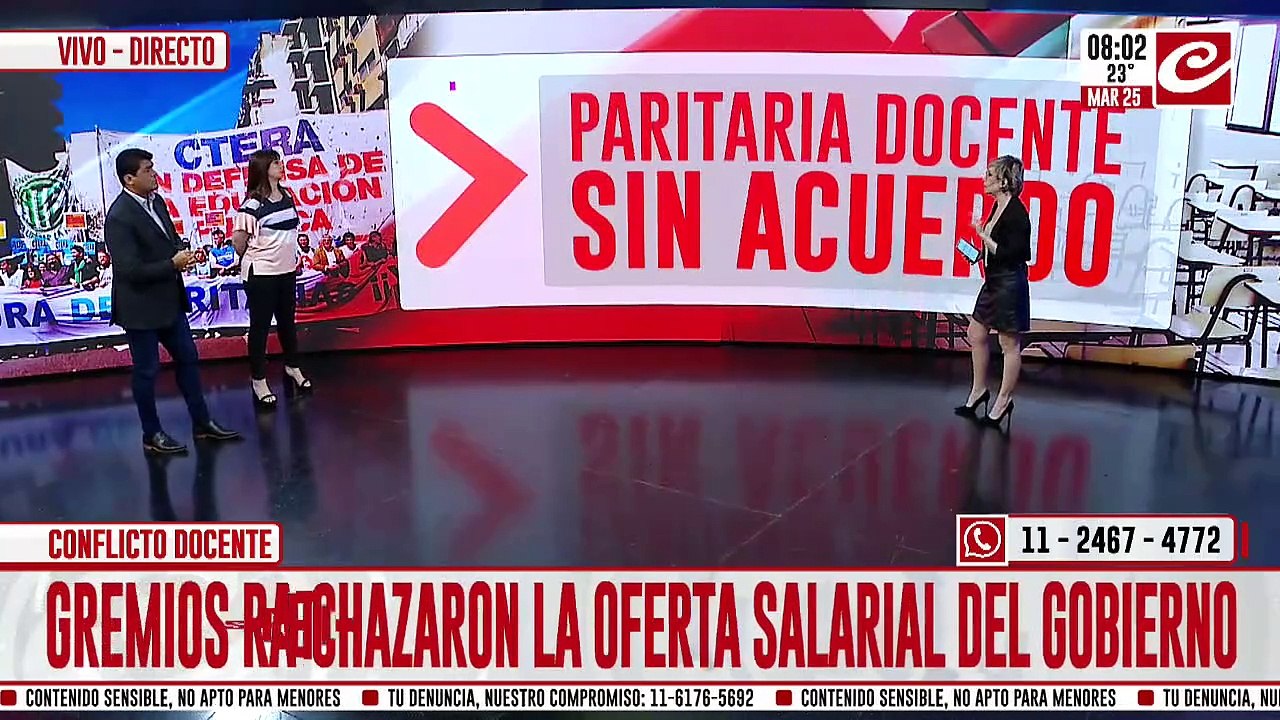 Paritaria docente: sin acuerdo