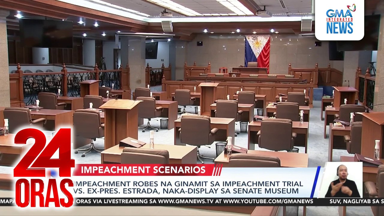 Impeachment robes na ginamit sa impeachment trial vs. Ex-Pres. Estrada, naka-display sa Senate Museum | 24 Oras