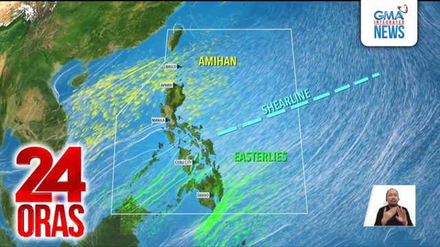 Ilang bahagi ng bansa, uulanin dahil sa easterlies at nagbabalik na epekto ng shearline | 24 Oras
