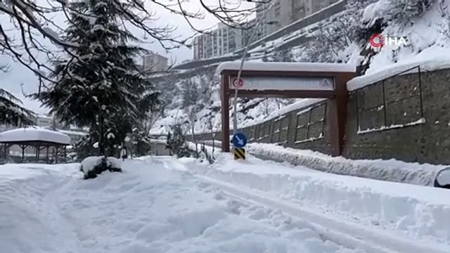 Artvin'de yoğun kar yağışı etkisini sürdürüyor