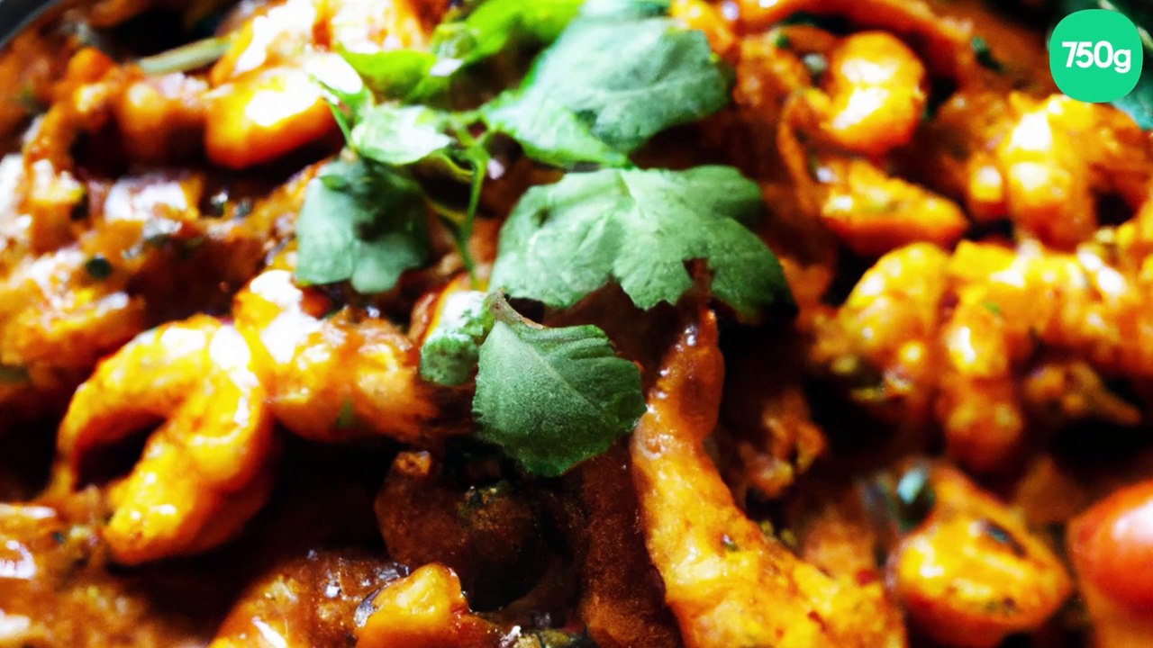 Curry de crevettes sauce tomate