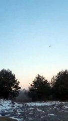 MI-8 helicopter shooting down a kamikaze drone (video)