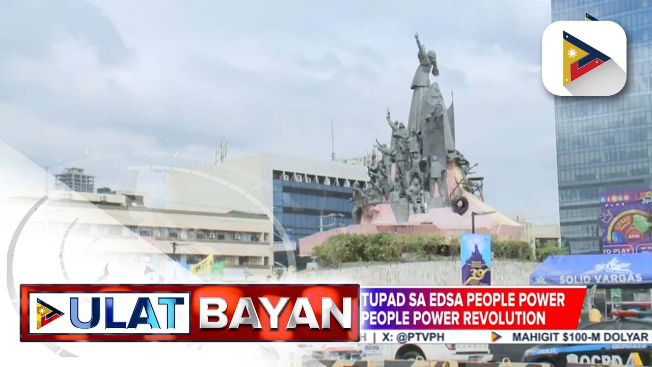 Mahigpit na seguridad, ipinatutupad sa EDSA People Power Monument sa paggunita ng People Power Revolution