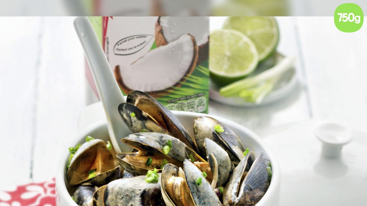 Cocotte de moules parfum coco et curry rouge