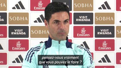 Arteta sur la course au titre : "Il faudra me passer sur le corps pour que j'abandonne"