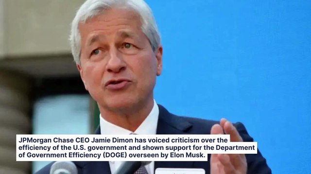 Jamie Dimon Slams 'Inefficient' US Government, Backs Elon Musk's DOGE Initiative