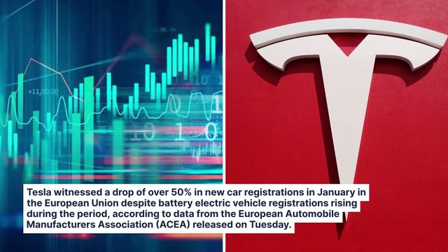 New Tesla Registrations Dip By 50% In EU In January Despite Rising Overall BEV Market Share