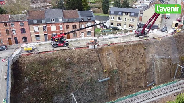 Sécurisation du talus du chemin de fer à St Servais