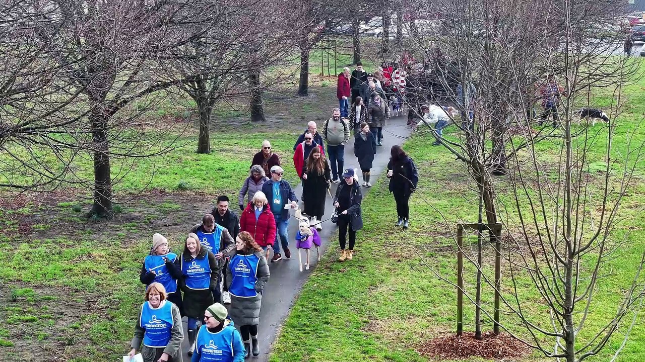 Watch as adorable dogs take part in Worthing walk for charity