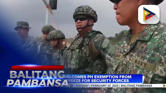Palace welcomes PH exemption from U.S. aid freeze for security forces