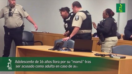 Adolescente de 16 años llora por su "mamá" tras ser acusado como adulto en caso de asesinato