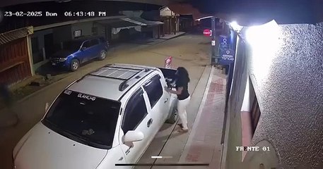 Hondureño asalta vehículo segundos después de que su dueña bajara