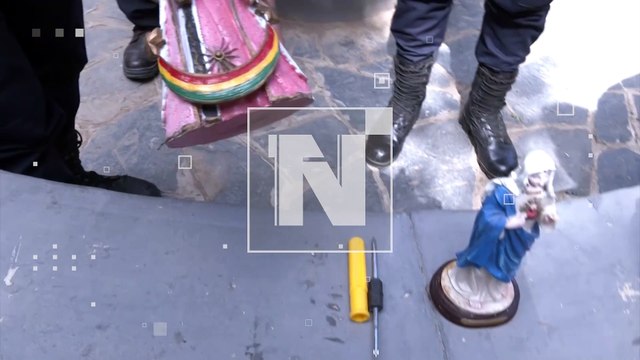 “¡Tengo problemas!”, dijo un hombre que robó imágenes de los nichos en el Cementerio