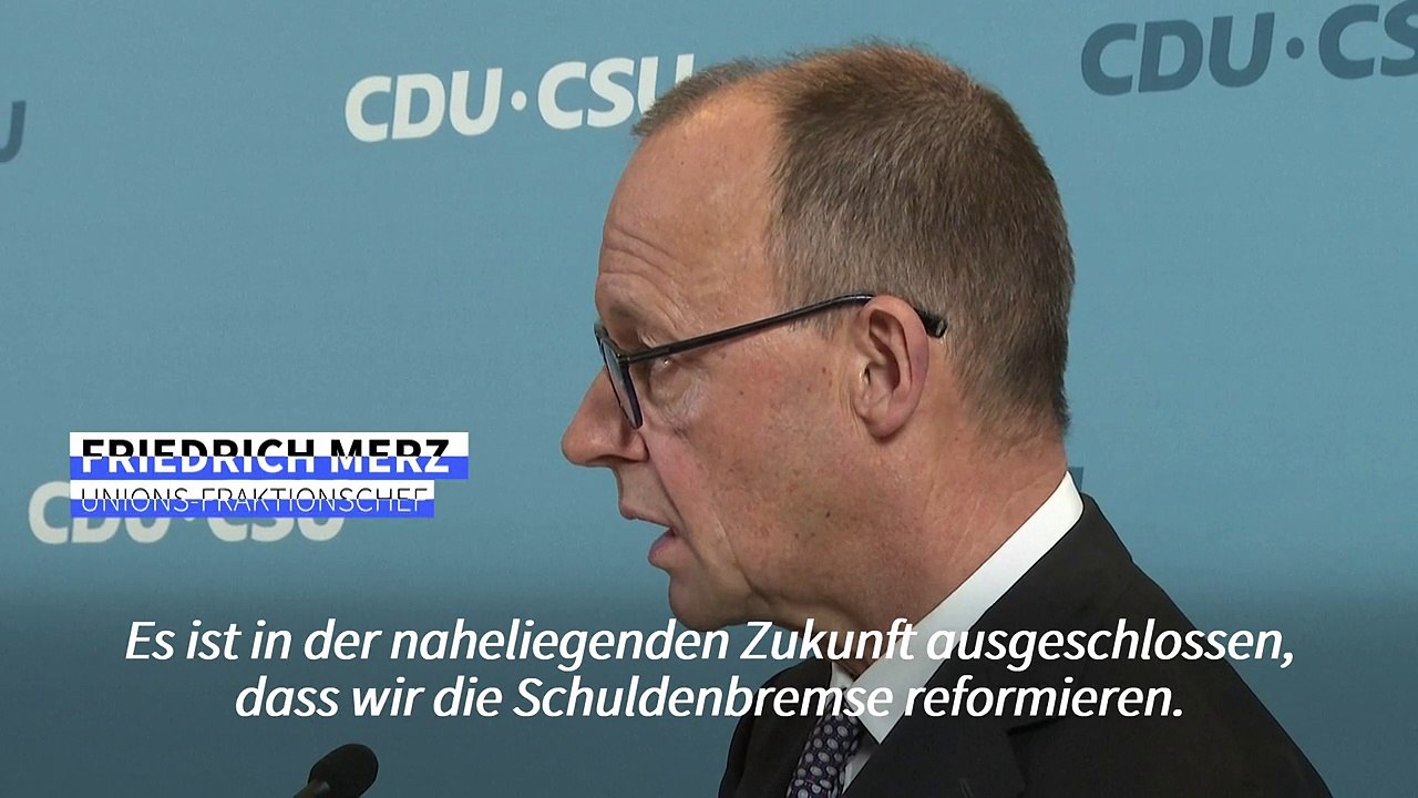 Merz schließt baldige Reform der Schuldenbremse aus