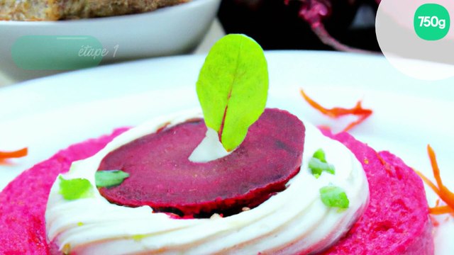 Mousse de betteraves et fromage de brebis