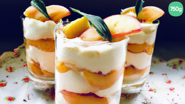 Verrines de charlotte aux pêches