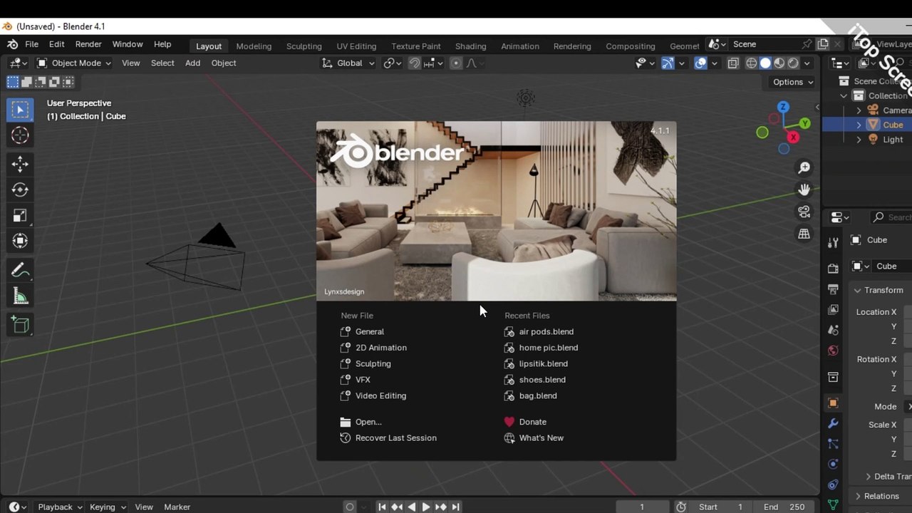 3D Modeling in blander part 1