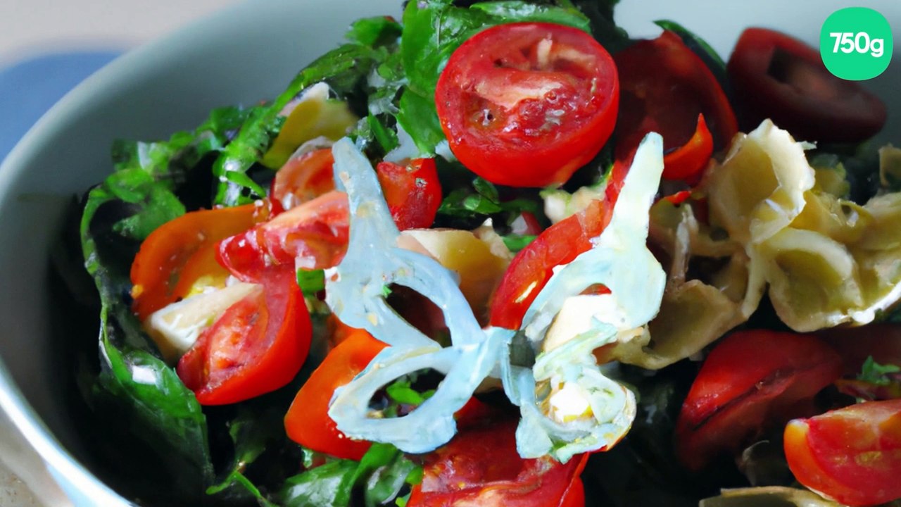 Salade de Farfalle aux tomates et aux épinards