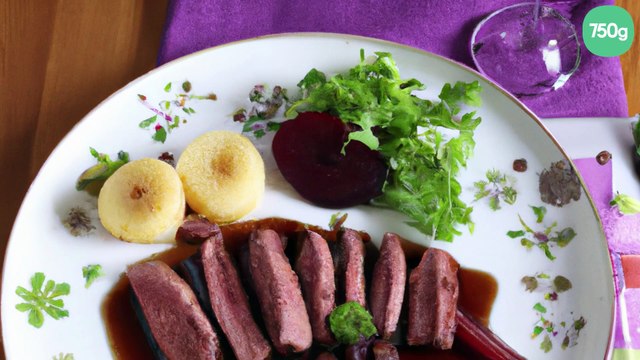Magret de canard au vin rouge