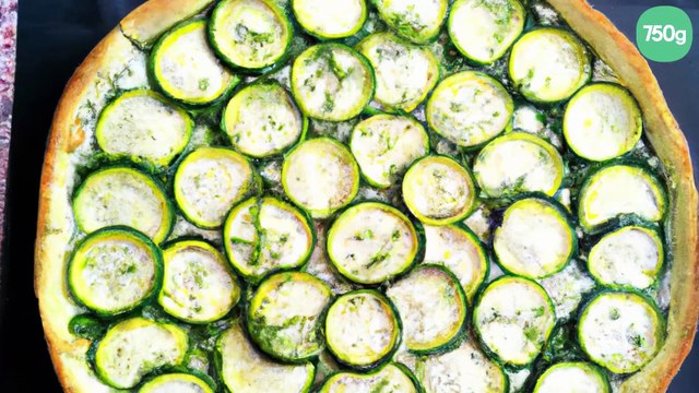 Tarte fine feta courgettes