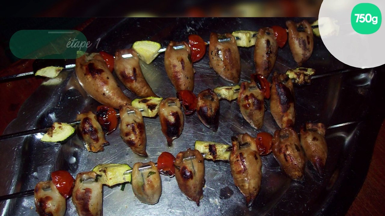 Brochettes de calamar farcies aux moules