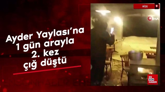 Ayder Yaylası’na 1 gün arayla 2. kez çığ düştü