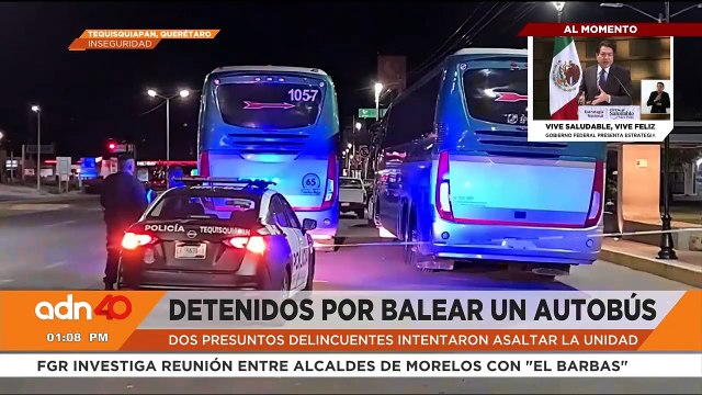 Balacera y persecución por intento de asalto a un autobús de pasajeros en Querétaro