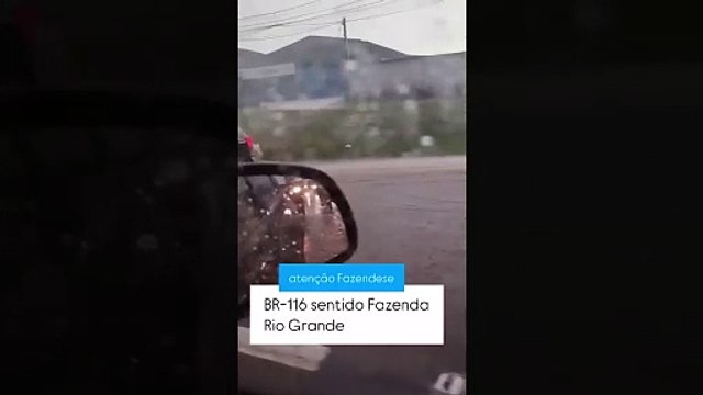 Chuva em trecho da BR-116, sul de Curitiba, nesta terça-feira (25)