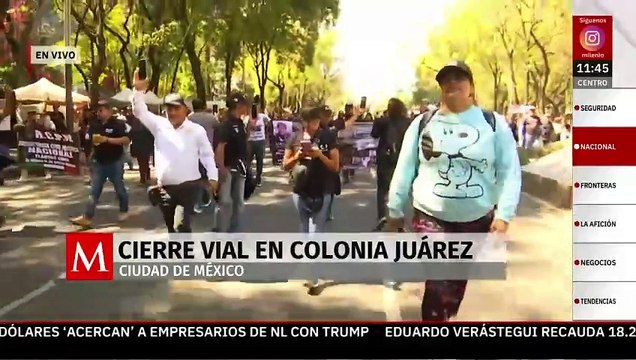 Bloquean el Paseo de la Reforma para exigir la liberación de presos políticos