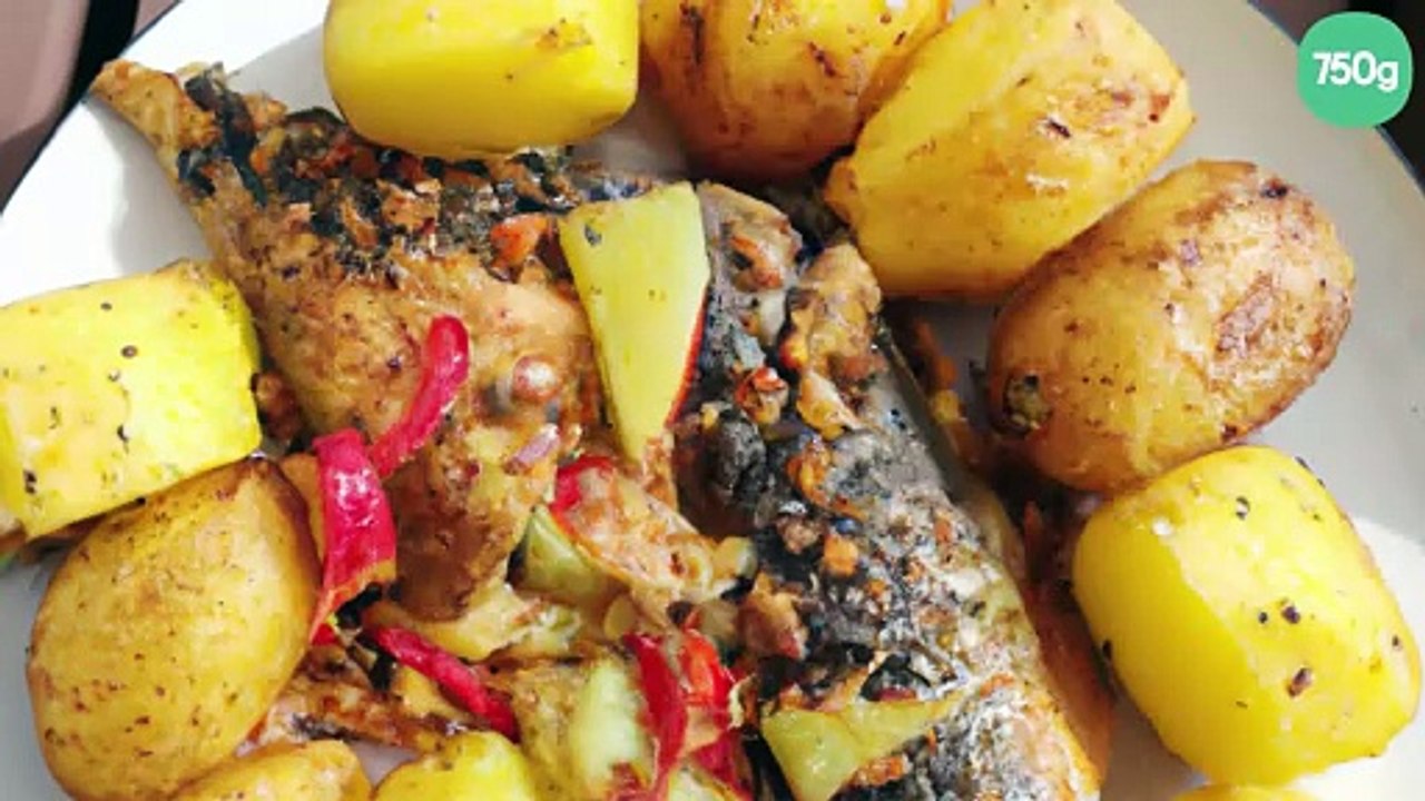 Maquereaux rôtis au paprika et écrasé de pommes de terre à la moutarde