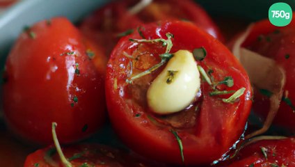 Tomates confite à l'ail et origan