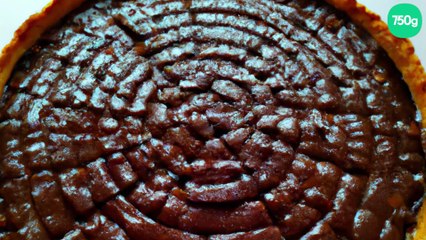 Tarte doublement croustillante au chocolat et son tourbillon praliné