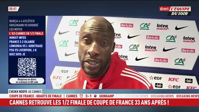 Ndoye : «On a fait tout ce qu'il faut pour gagner» - Foot - Coupe - Cannes