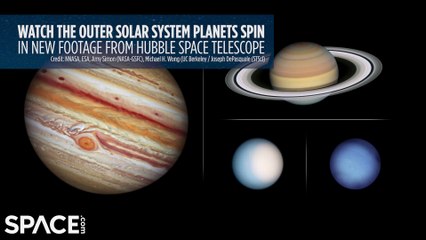Time-Lapse Of The Outer Solar System Planets Spinning View From The Hubble Telescope