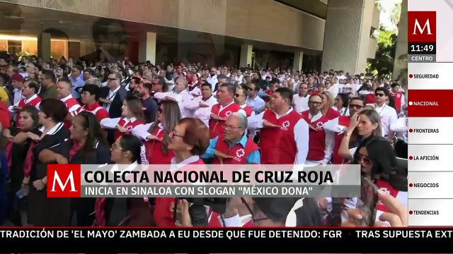 Rocha Moya inicia colecta de Cruz Roja con lema ‘México Dona’