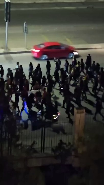 Damas : Manifestation en cours contre les frappes israéliennes et l'incursion terrestre dans le sud