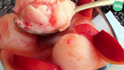 Sorbet aux pêches