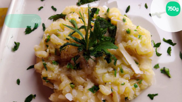 Risotto au yuzu et aux fines herbes