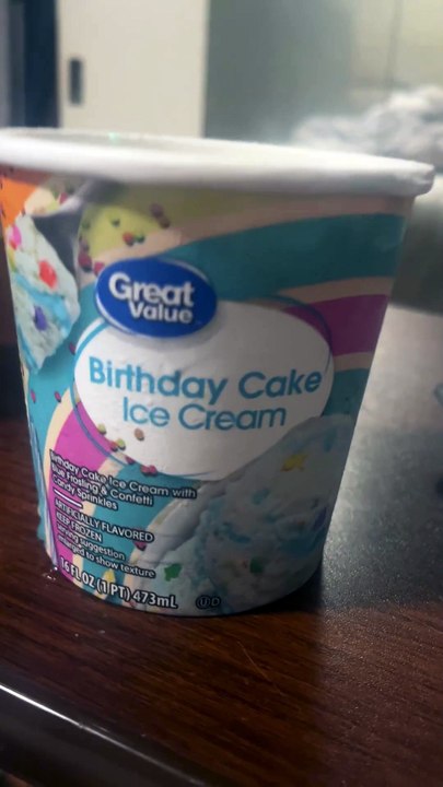 This great value ice cream from Walmart it really taste like a birthday cake. It’s really goo