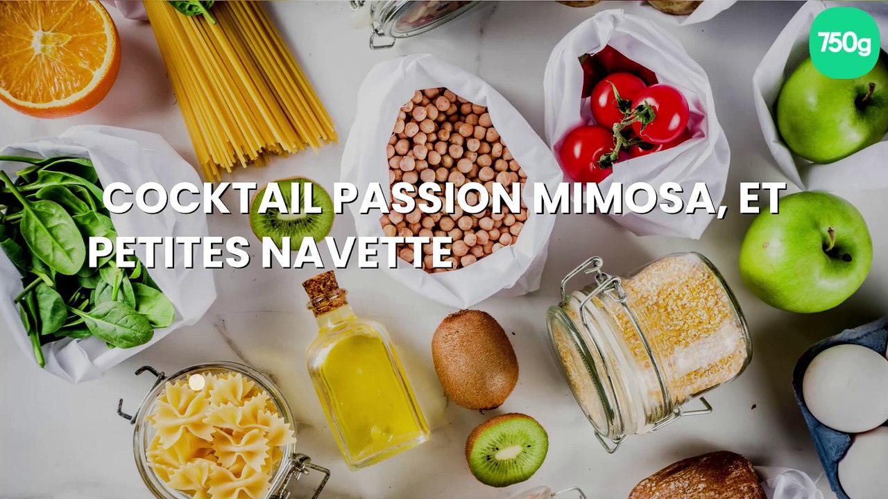 Cocktail passion mimosa, et petites navettes provençales