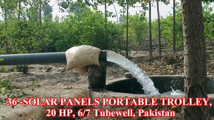 PORTABLE SOLAR TROLLEY 36 PANELS FOR  TUBEWELL