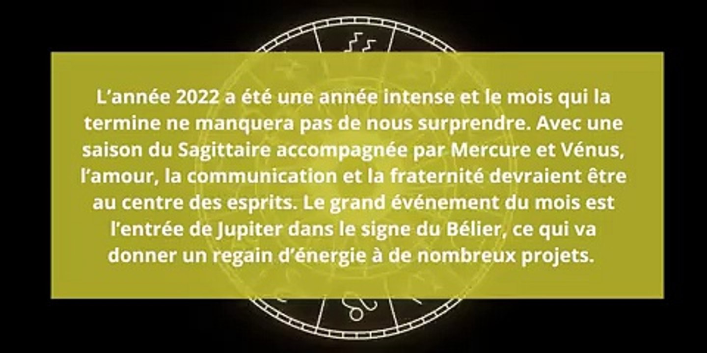 HOROSCOPE DU MOIS DE DÉCEMBRE