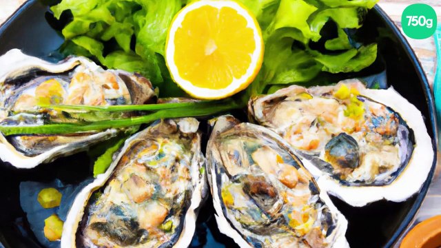 Huitres chaudes à la creme et aux petits légumes