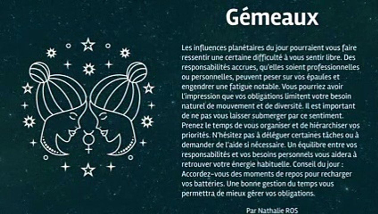 Horoscope quotidien du dimanche 27 octobre 2024