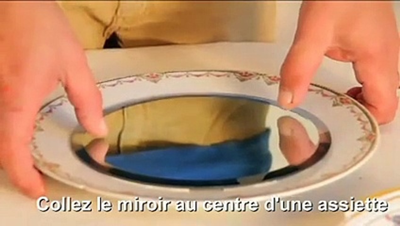 Détourner des assiettes en miroirs déco