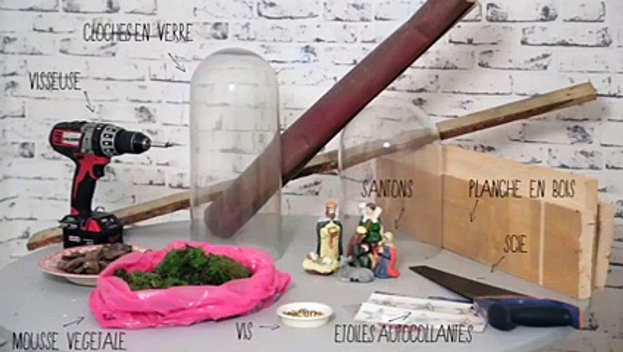 DIY Décoration de Noël fabriquer une crèche sou...