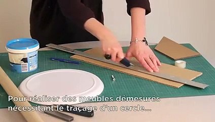 3 techniques de montage pour mobilier en carton : arrondir une plaque