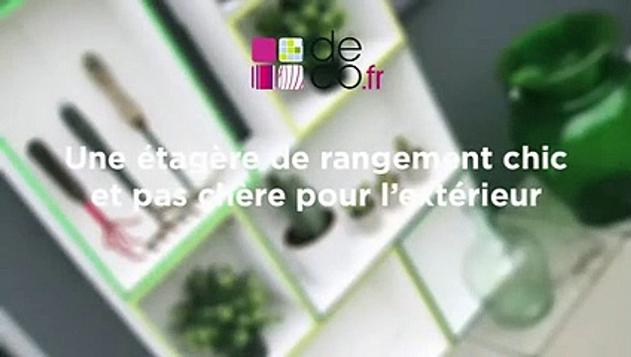 Une étagère de rangement chic et pas chère pour l’extérieur
